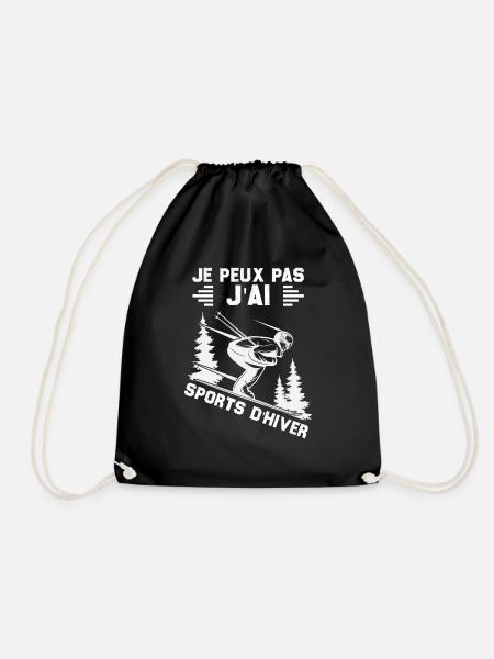 Ich kann keinen Wintersport treiben - Turnbeutel - Schwarz