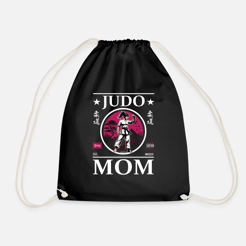 Judo Mom - cooles Judka Mutter Design - Turnbeutel - Schwarz