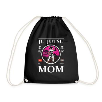 Ju-Jutsu Mom - Selbstverteidigungs Mutter Design - Turnbeutel - Schwarz - Vorne