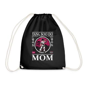 Tang so Do Mom - Martial Arts Mom Design - Drawstring Bag - black - Front
