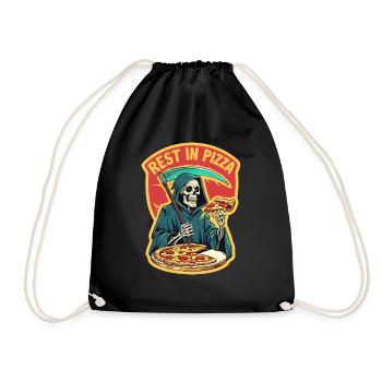 Rest in Pizza - Drawstring Bag - black - Front