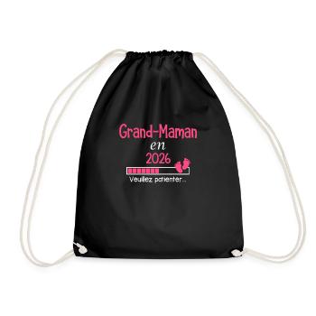 Grand-Maman en 2026 cadeau future Grand-mère - Sac de sport léger - noir - Devant