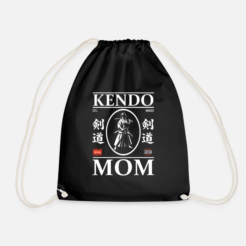 Kendo Mom - Für die Kendoka Mutter - Turnbeutel - Schwarz