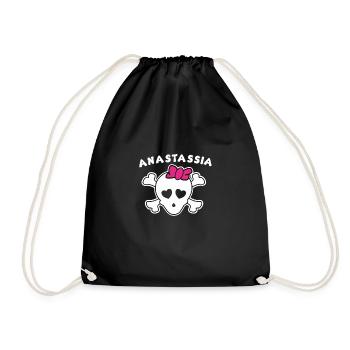 Pirate Anastasia Design for Girls and Women - Drawstring Bag - black - Front