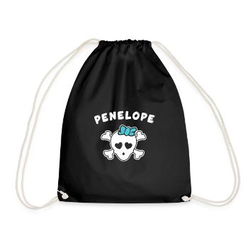 Pirate Penelope Design for Girls and Women - Drawstring Bag - black - Front