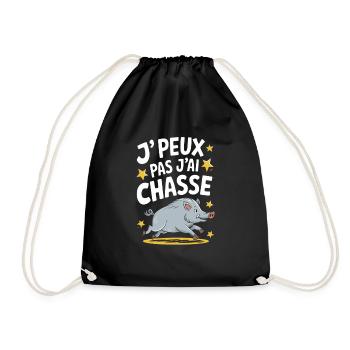 J'peux pas j'ai chasse - Sac de sport léger - noir - Devant