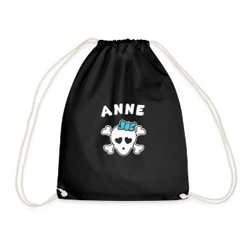 Pirate Anne Design pour les filles et les femmes - Sac de sport léger - noir - Devant