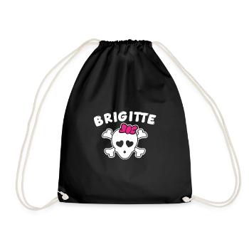 Pirate Brigitte Design pour les filles et les femmes - Sac de sport léger - noir - Devant