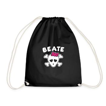 Pirate Beate Design for Girls and Women - Drawstring Bag - black - Front