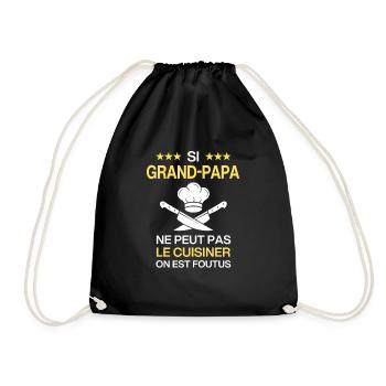 Si Grand-Papa le cuisiner cadeau humour - Sac de sport léger - noir - Devant