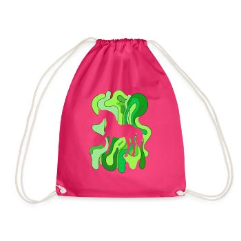 Pferde Pferdesport - Turnbeutel - Fuchsia - Vorne