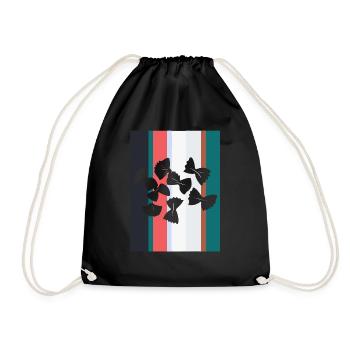 Nouilles Plat de nouilles Spaghetti - Sac de sport léger - noir - Devant