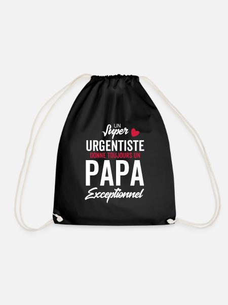 Papa und Notarzt / Ausnahme-Papa - Turnbeutel - Schwarz
