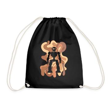 Robotics Machine Robot - Drawstring Bag - black - Front