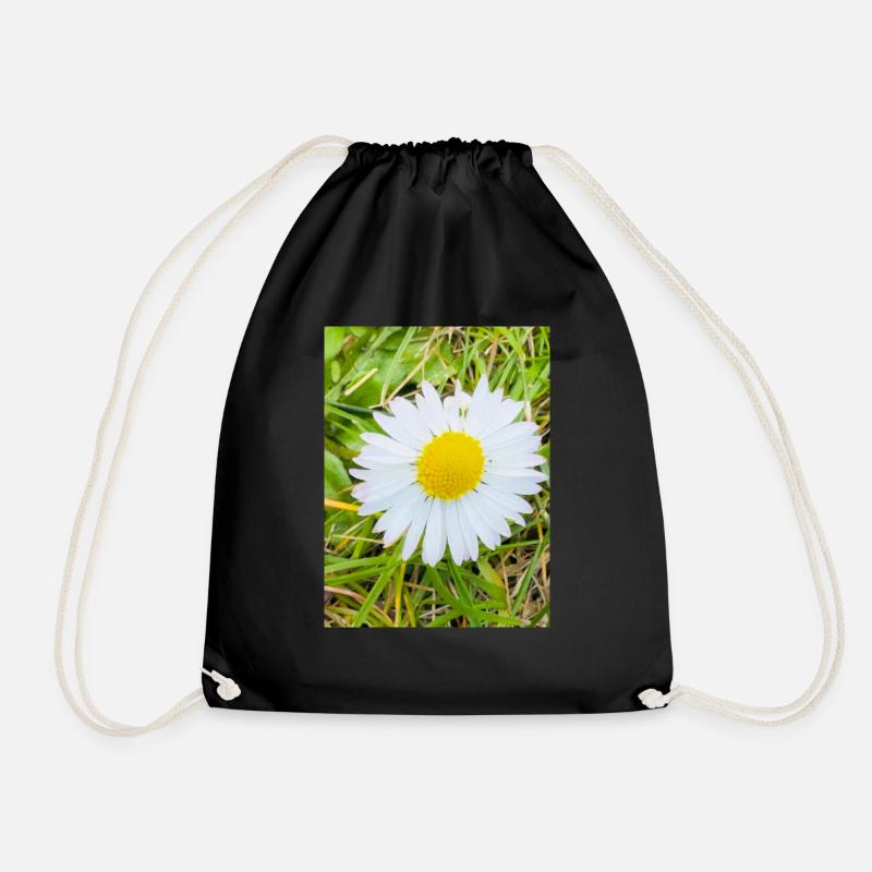 Sonniges Gänseblümchen - Turnbeutel - Schwarz