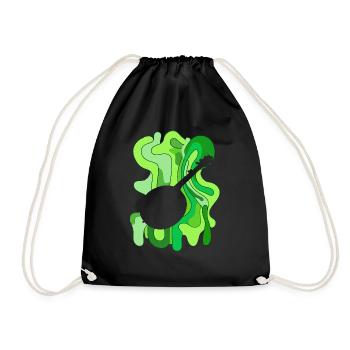 Musique country Guitare banjo - Sac de sport léger - noir - Devant