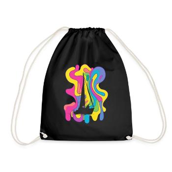 Segler Segeln Segelboote - Turnbeutel - Schwarz - Vorne