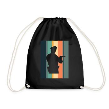 Officer Police - Drawstring Bag - black - Front