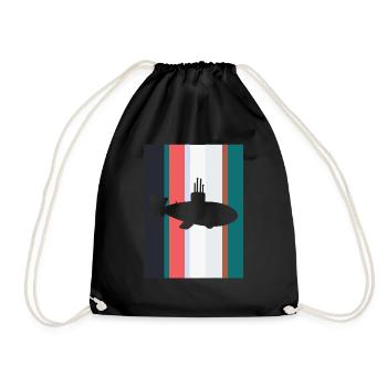 Submarine Ship Submarine - Drawstring Bag - black - Front