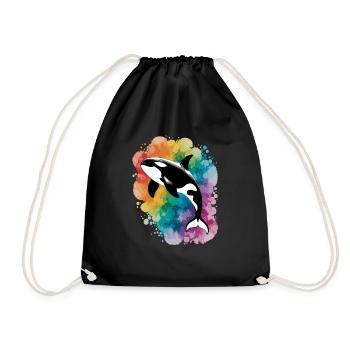Orque arc-en-ciel : la majesté des mers - Sac de sport léger - noir - Devant