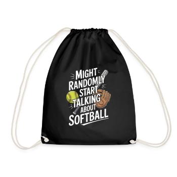 Lustige Softball-Saison Baseball-Pitcher-Catcher - Turnbeutel - Schwarz - Vorne
