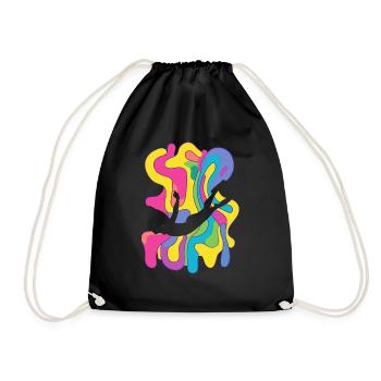 Swimming Breaststroke Apnea - Drawstring Bag - black - Front