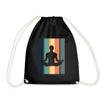 Méditation Yoga Respiration - Sac de sport léger - noir - Devant