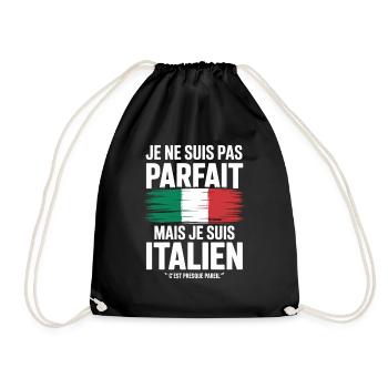 Je Ne Suis Pas Parfait Mais Italien Humour Cadeau - Sac de sport léger - noir - Devant