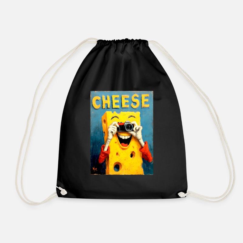 "Cheese" by van Gogh - Turnbeutel - Schwarz