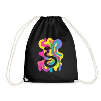 Snakes Snake Eye Snake - Drawstring Bag - black - Front
