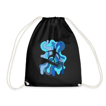 Surfboard Surf Camp Hawaii - Drawstring Bag - black - Front
