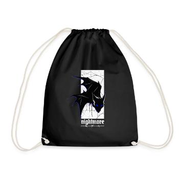 Nightmare Bat – Gothic Horror Vampir Kreatur Kunst - Turnbeutel - Schwarz - Vorne