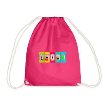 recharging batteries - Drawstring Bag - fuchsia - Front