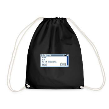 Coffee Checkbox System Request - Drawstring Bag - black - Front