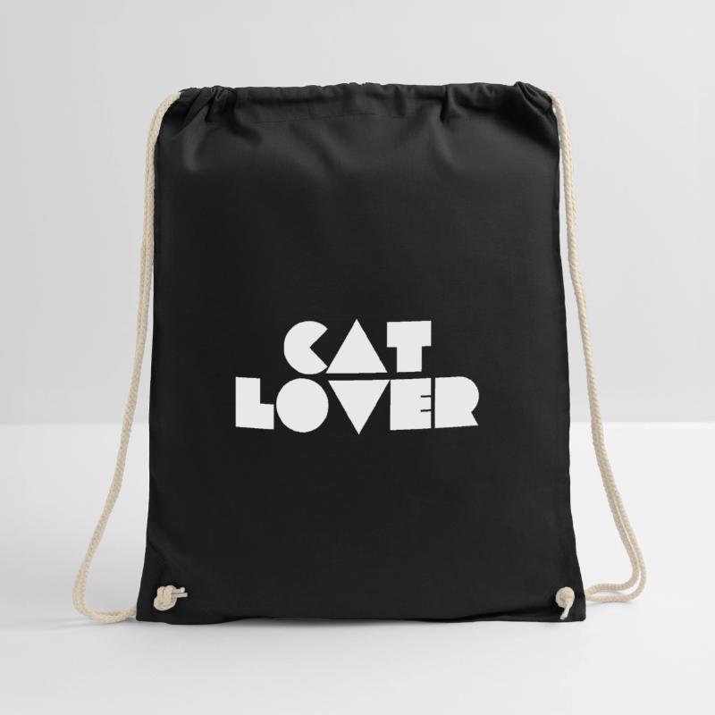 cat lover Drawstring Bag