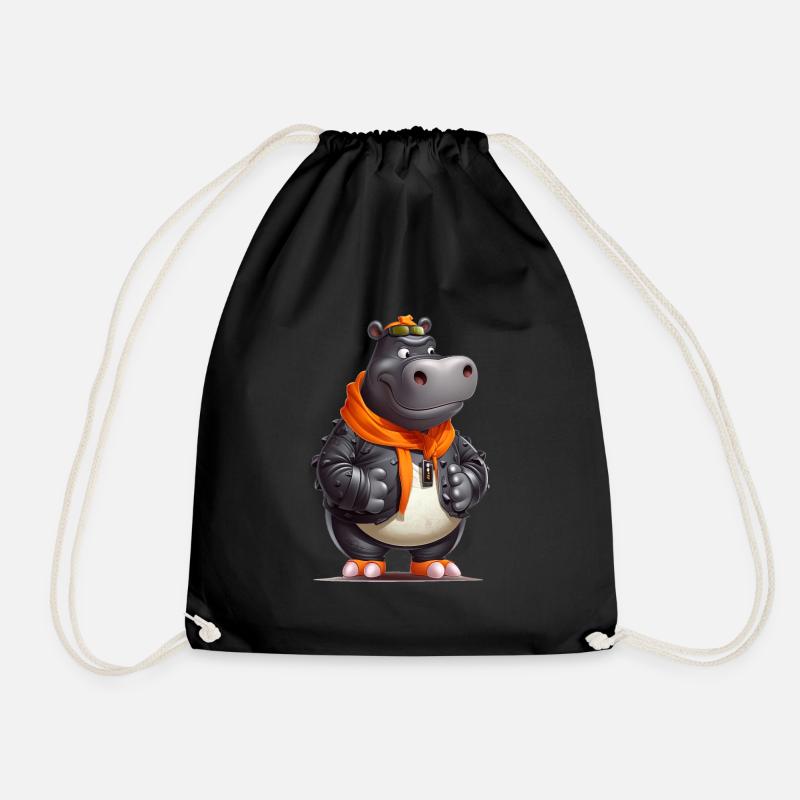 HIP HOP "HIPPO" - Turnbeutel - Schwarz