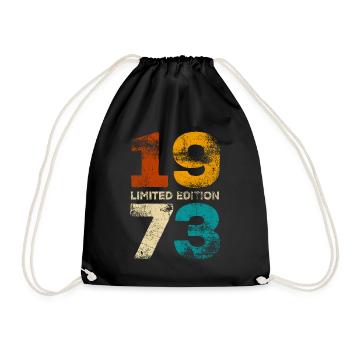 Limited Edition 1973 Geburtstag Geschenk - Turnbeutel - Schwarz - Vorne
