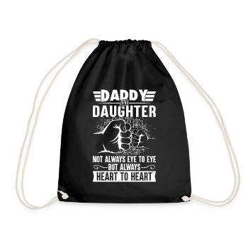 Papa et le cœur de la fille - Sac de sport léger - noir - Devant