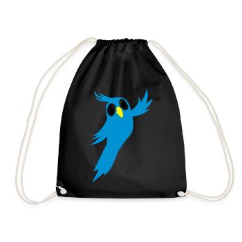 parrot - Drawstring Bag - black - Front