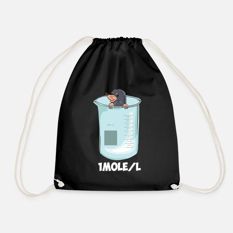 1 Mole / Liter Chemie Labor Chemiker Nerd Geek mol - Turnbeutel - Schwarz