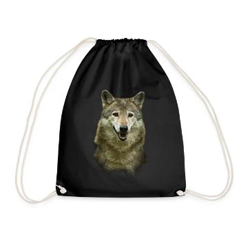 Wolf - Turnbeutel - Schwarz - Vorne