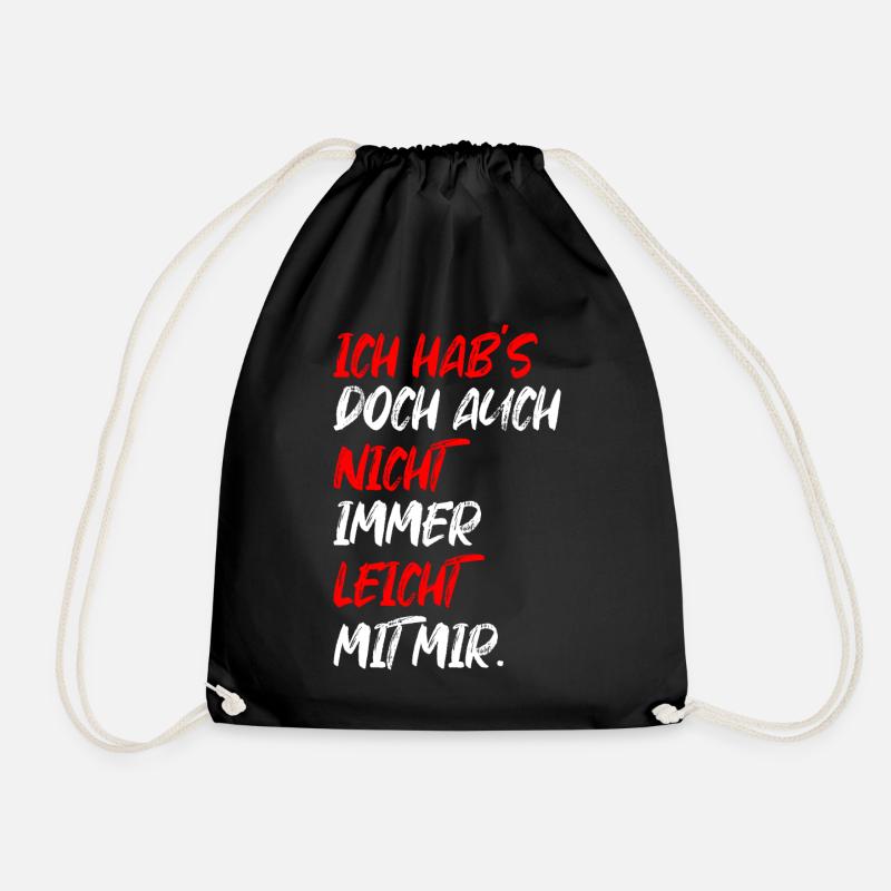Nicht Immer Leicht Mit Mir Lustiges Geschenk - Turnbeutel - Schwarz