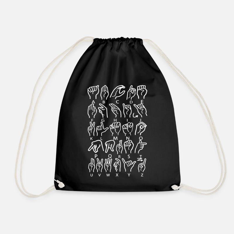 Sourd sourde-muette Deaf Cadeau - Sac de sport léger - noir