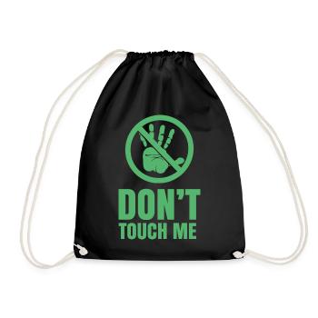 Ne me touche pas Ne touche pas Les Mains Chemin Drôle - Sac de sport léger - noir - Devant