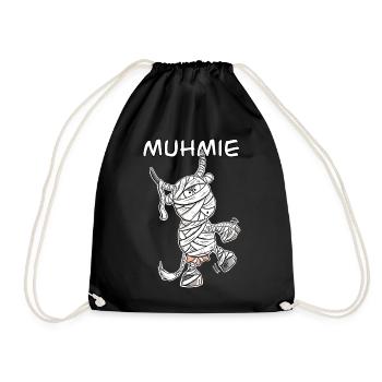 MUHmie I Kuh Mumie Wortspiel - Turnbeutel - Schwarz - Vorne