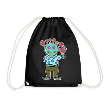 Sweet tooth Candy Bonbons Délicieux dessert - Sac de sport léger - noir - Devant