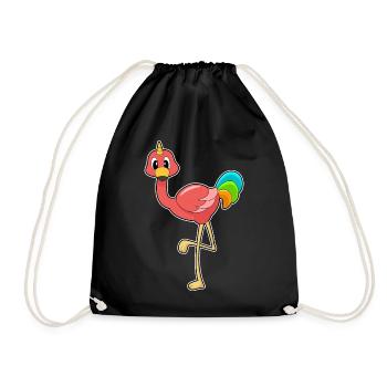 Licorne flamant rose - Sac de sport léger - noir - Devant