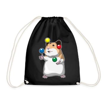 Jongleur hamster jongleur - Sac de sport léger - noir - Devant