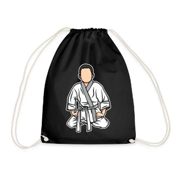Lustiges Judo Kind - Turnbeutel - Schwarz - Vorne