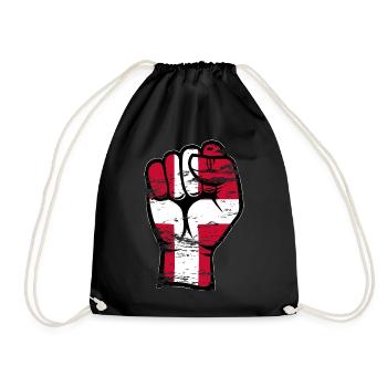 Danemark Drapeau Poing Main Utilisé Symbole - Sac de sport léger - noir - Devant
